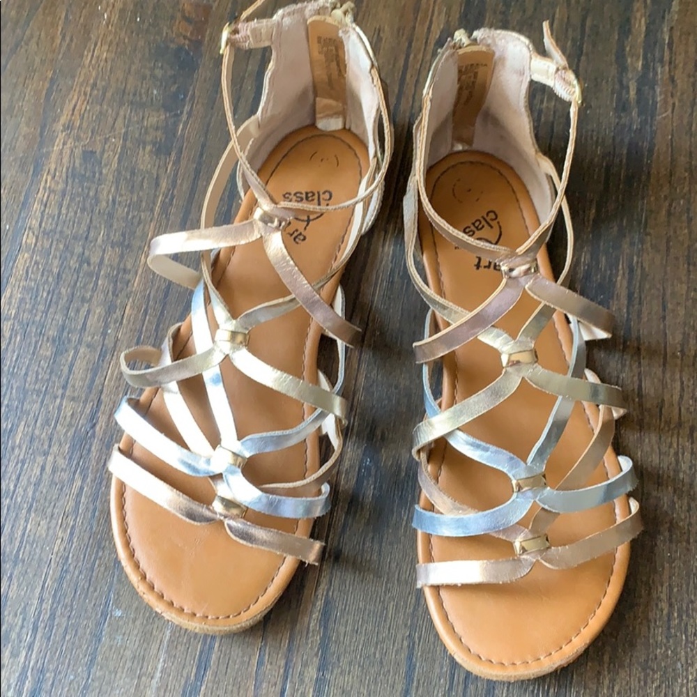 Art Class Rose Gold Sandals. Size 5